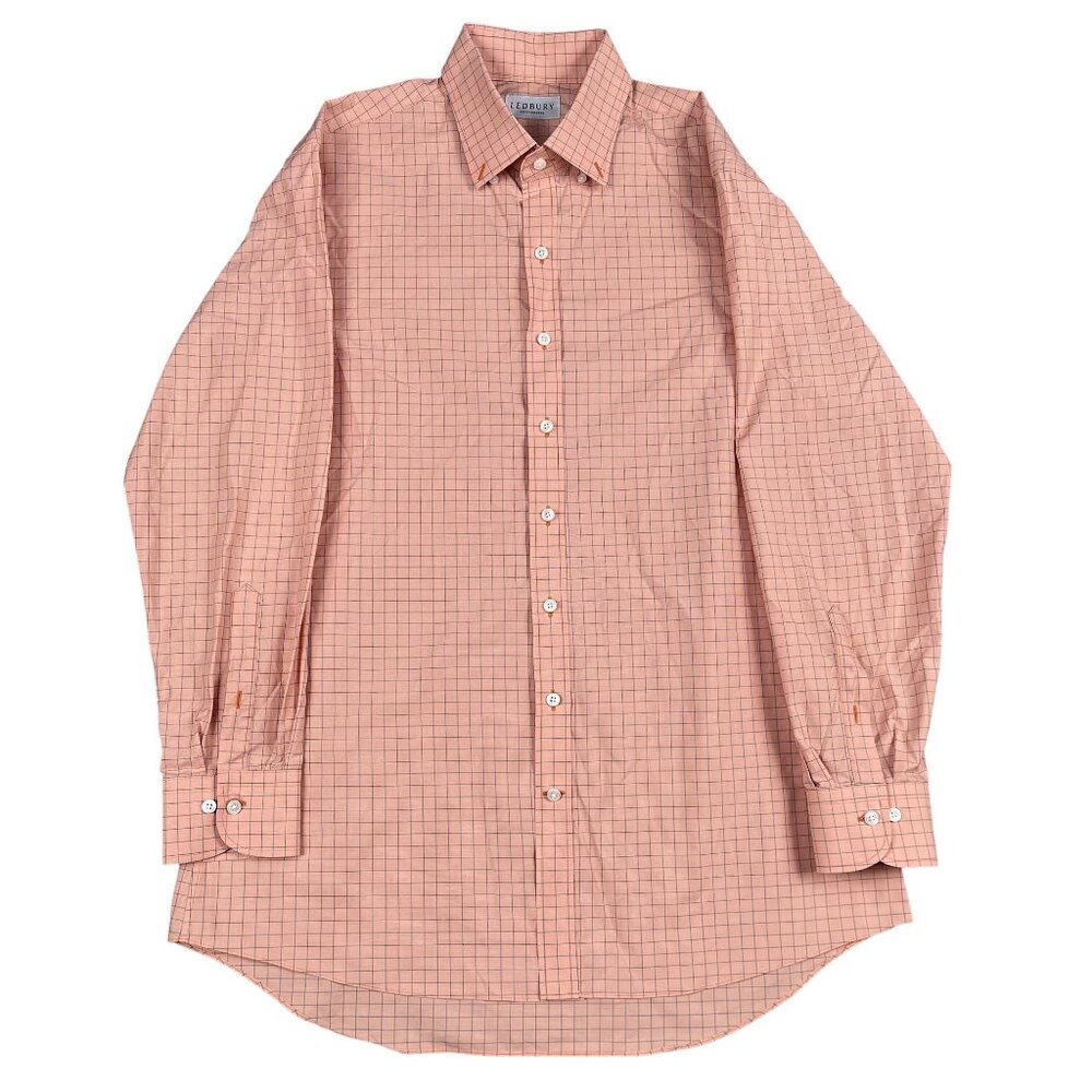 Ledbury Button Down Shirt Mens XL Peach 100% Cotton Preppy‎ Work